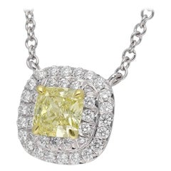 Tiffany & Co. Soleste Yellow Diamond 0.41ct FIY-VS1 Collana in platino 18K YG