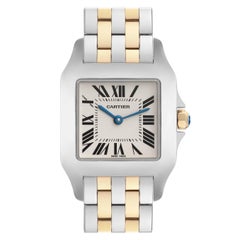 Cartier Santos Demoiselle Montre pour femme de taille moyenne en acier et or jaune W25067Z6