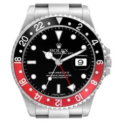 Rolex GMT Master II Black Red Coke Bezel Steel Mens Watch 16710 Box Papers