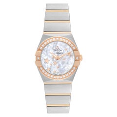 Omega Constellation Star Stahl Roségold Diamant Damenuhr