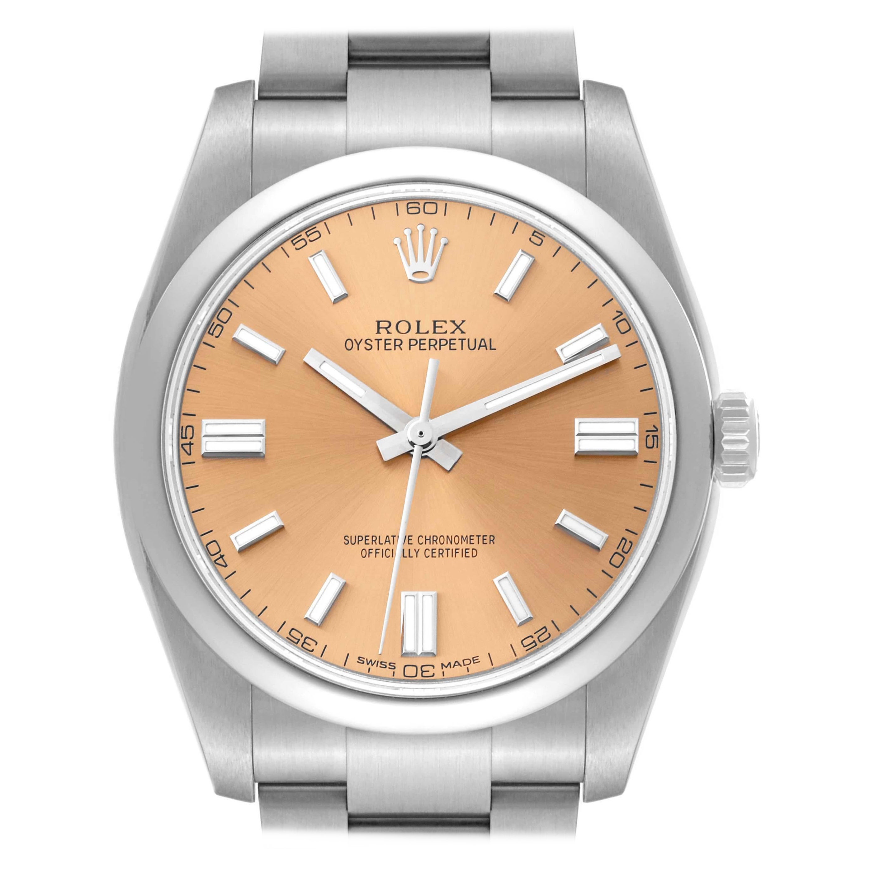 Rolex Oyster Perpetual 36 White Grape Dial Steel Mens Watch 116000 Box Card For Sale