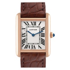 Cartier Tank Solo Silver Dial Rose Gold Steel Ladies Watch W5200024 Papers