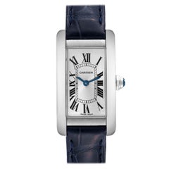 Cartier Tank Americaine Steel Silver Dial Ladies Watch WSTA0016 Boîte Papers