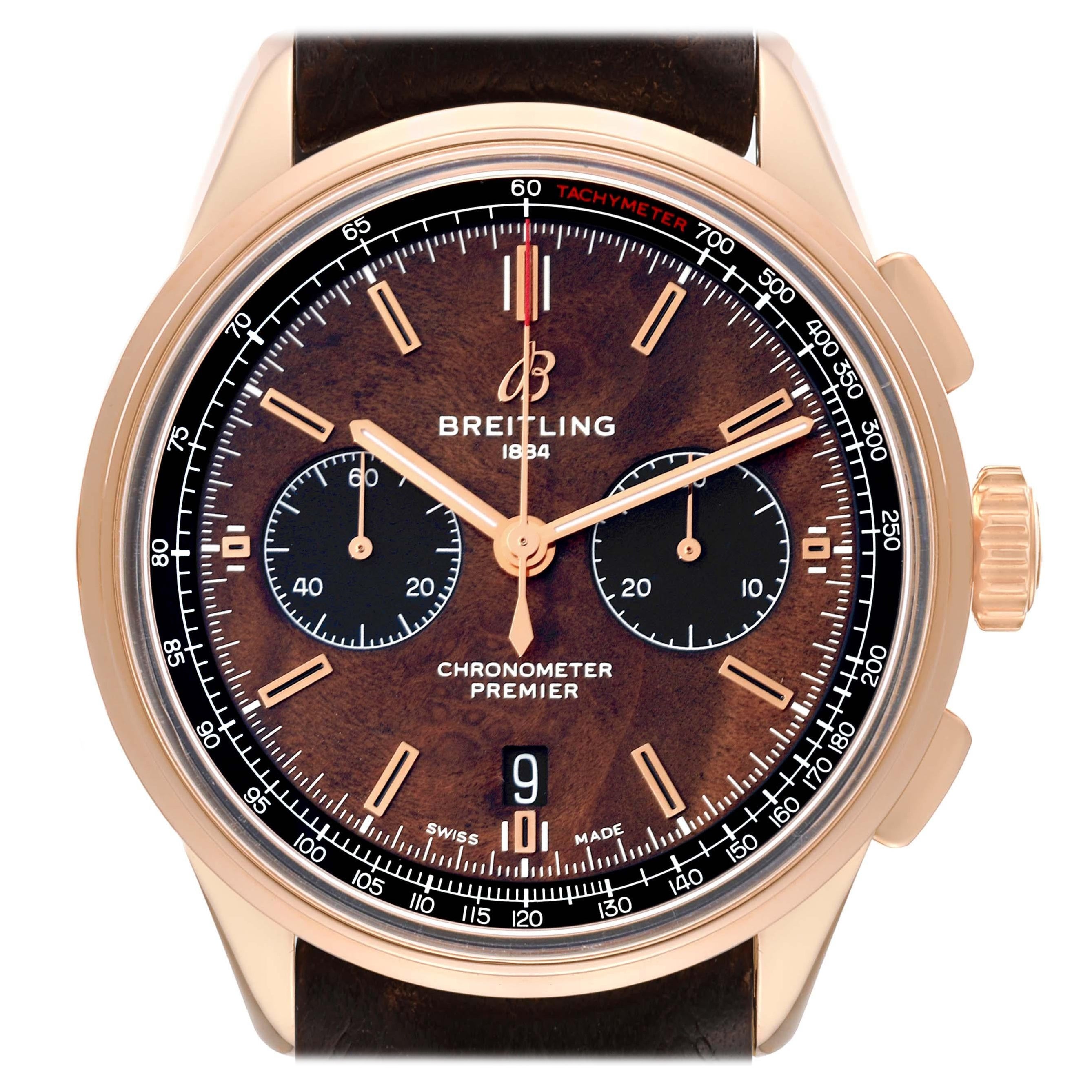 Breitling Premier B01 Bentley Centenary Montre pour hommes en or rose en édition limitée