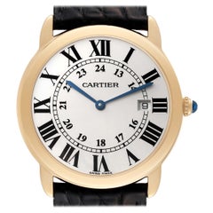 Cartier Ronde Solo 36 mm grande montre pour hommes en or jaune W6700455 non portée