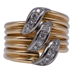 Vintage Cartier Gold and Diamond Trinity Ring