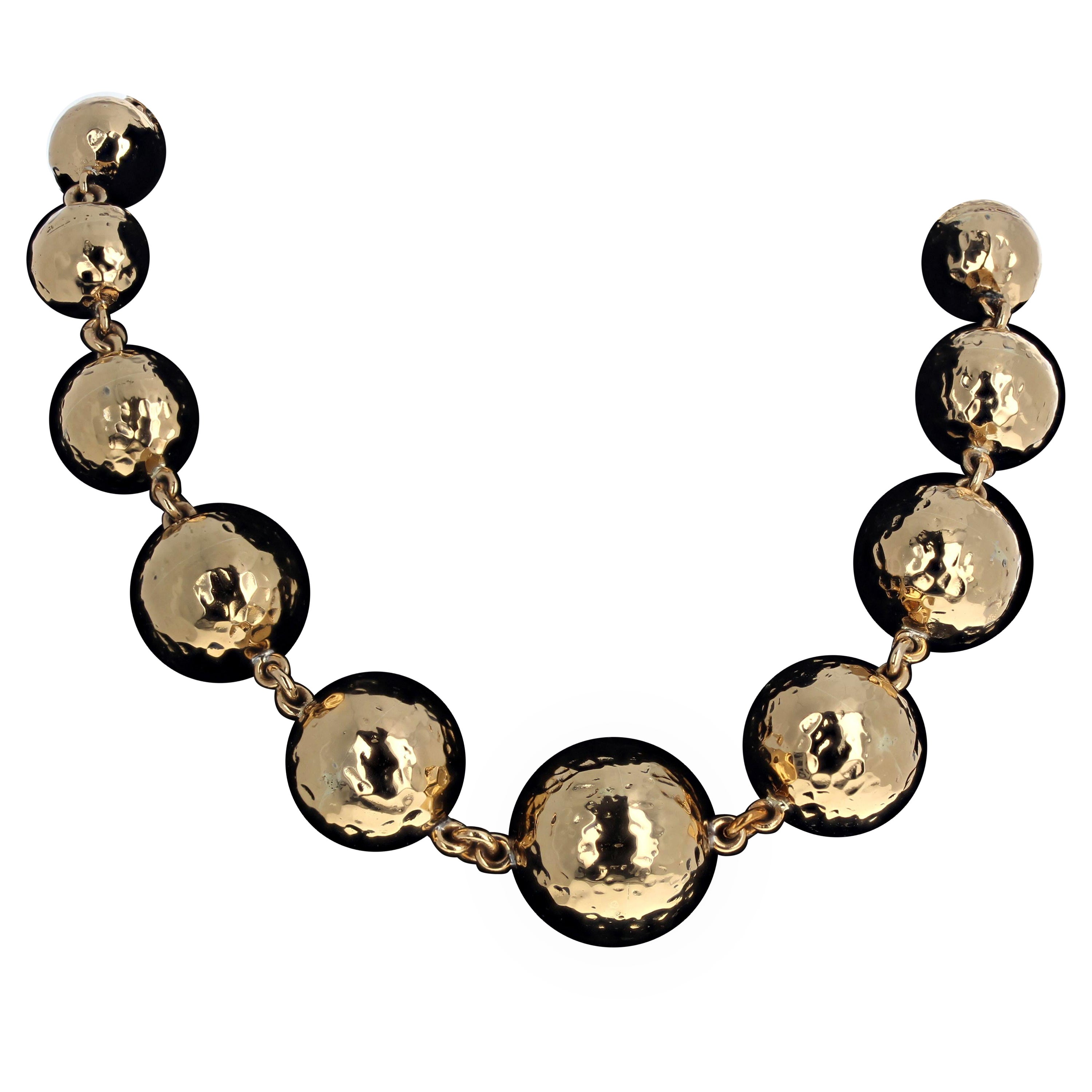 AJD Brilliantly Polished Glowing "Goldy" Rondel 19"-21" Necklace For Sale