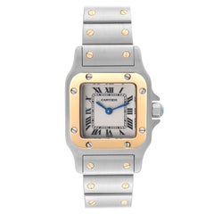 Cartier Santos Galbee: Gelbgold-Damenuhr W20012C4 aus Stahl