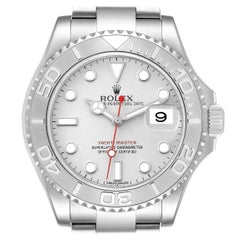 Rolex Yachtmaster Platinum Dial Steel Mens Watch 116622 Box Card