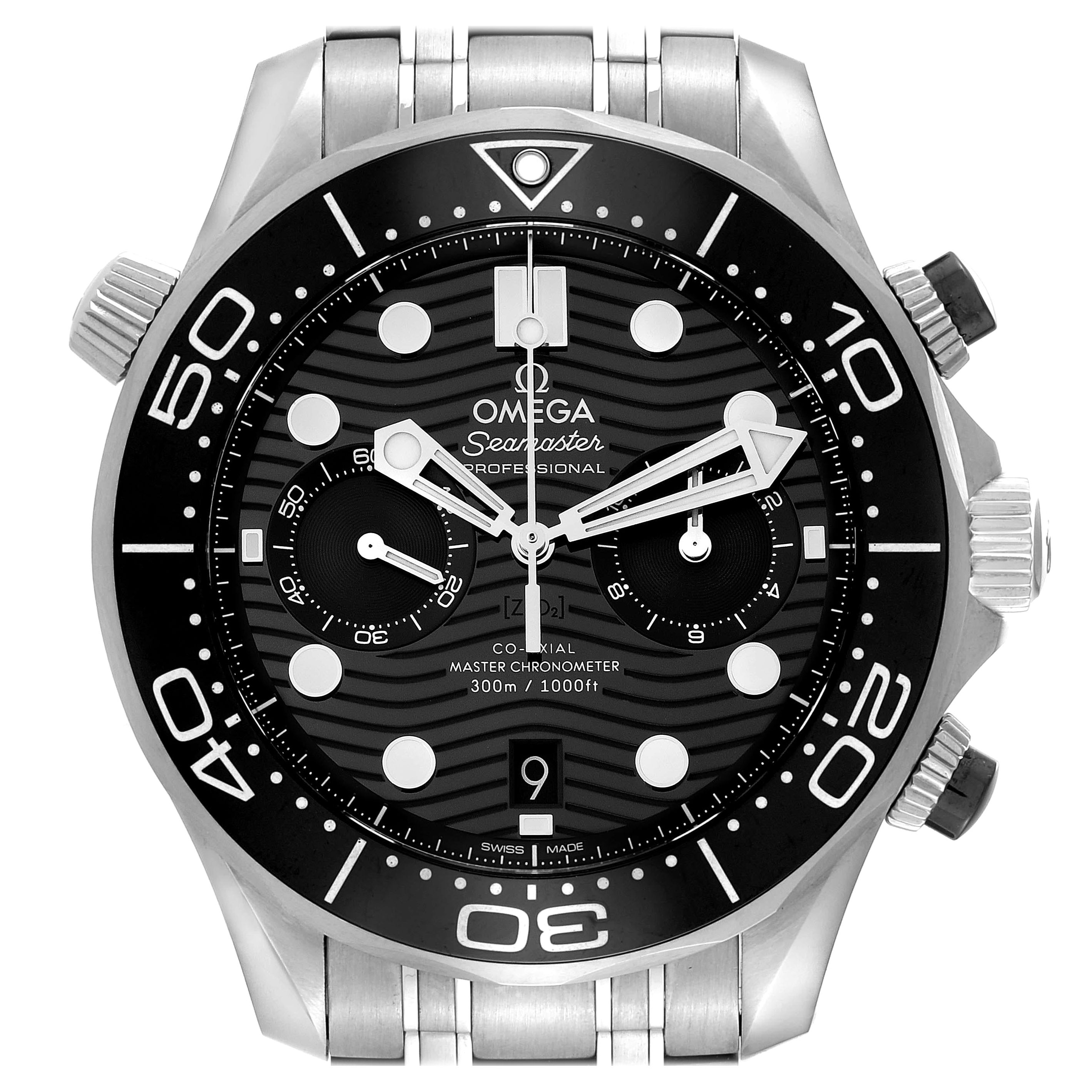 Omega Seamaster 44 Chronograph Steel Mens Watch 210.30.44.51.01.001 Box Card For Sale
