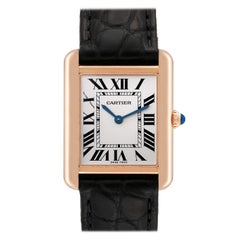 Cartier Tank Solo Silver Dial Rose Gold Steel Ladies Watch W5200024 Card