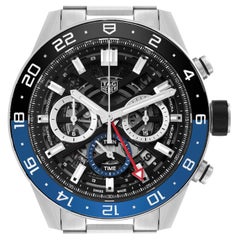 Tag Heuer Carrera GMT Batman Montre pour hommes en acier avec lunette CBG2A1Z Boîte Card