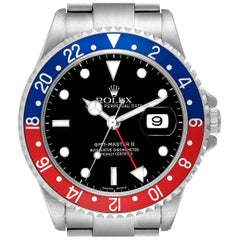 Rolex GMT Master II Blue Red Pepsi Bezel Steel Mens Watch 16710