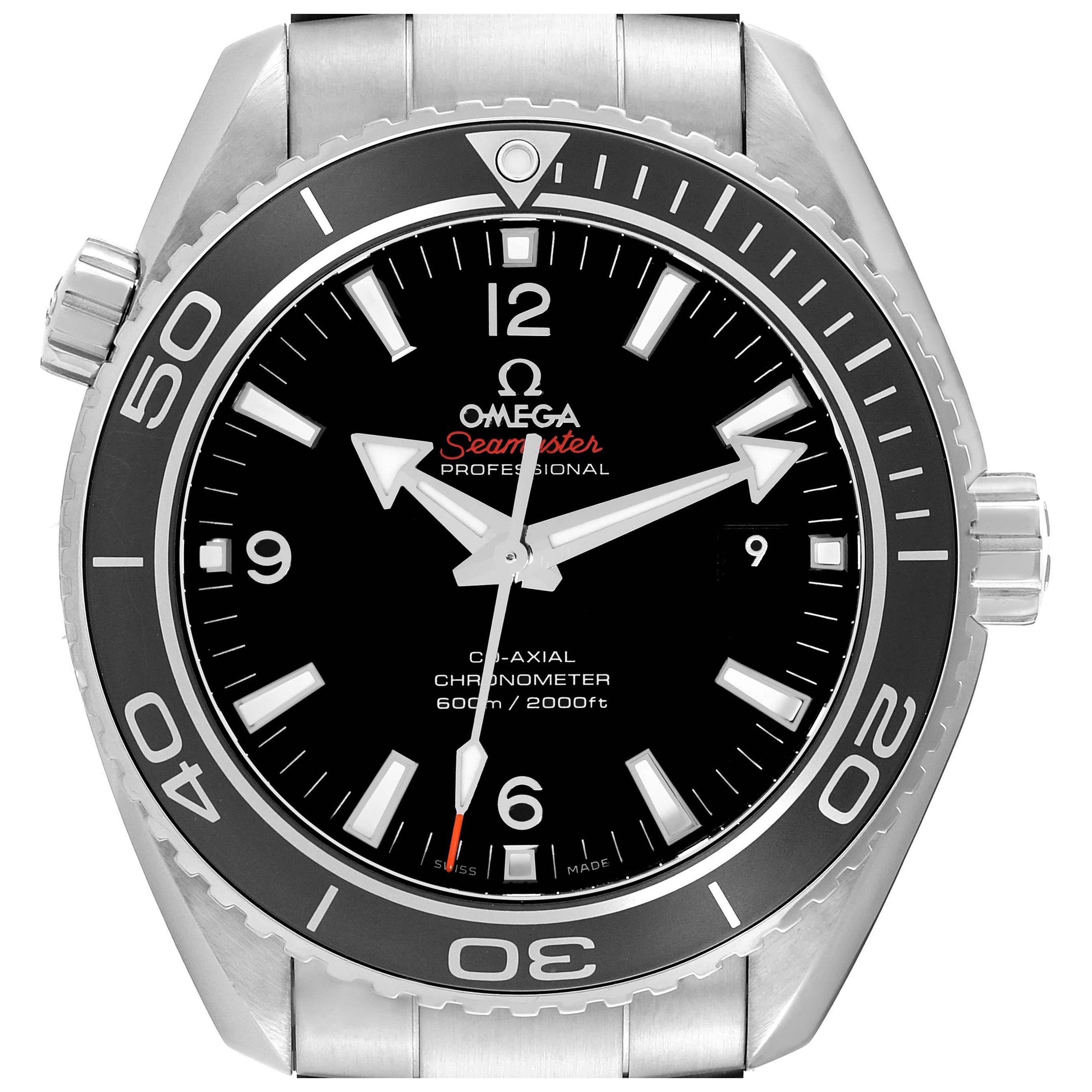 Omega Seamaster Planet Ocean 600M Steel Mens Watch 232.30.46.21.01.001 Card For Sale