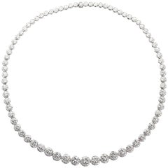 Collier rivière en platine et diamants 22 carats