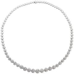 22 Carat Diamond Platinum Riviére Necklace 6
