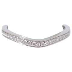 Cartier Ballerine curved Half Diamond Ring Pt950 US5.25