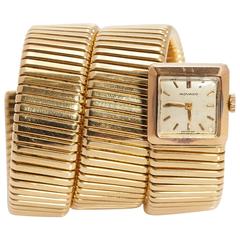 Bulgari Ladies Yellow Gold Tubogas Wristwatch 8