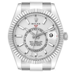 Rolex Sky-Dweller Steel White Gold Mens Watch 326934 Box Card