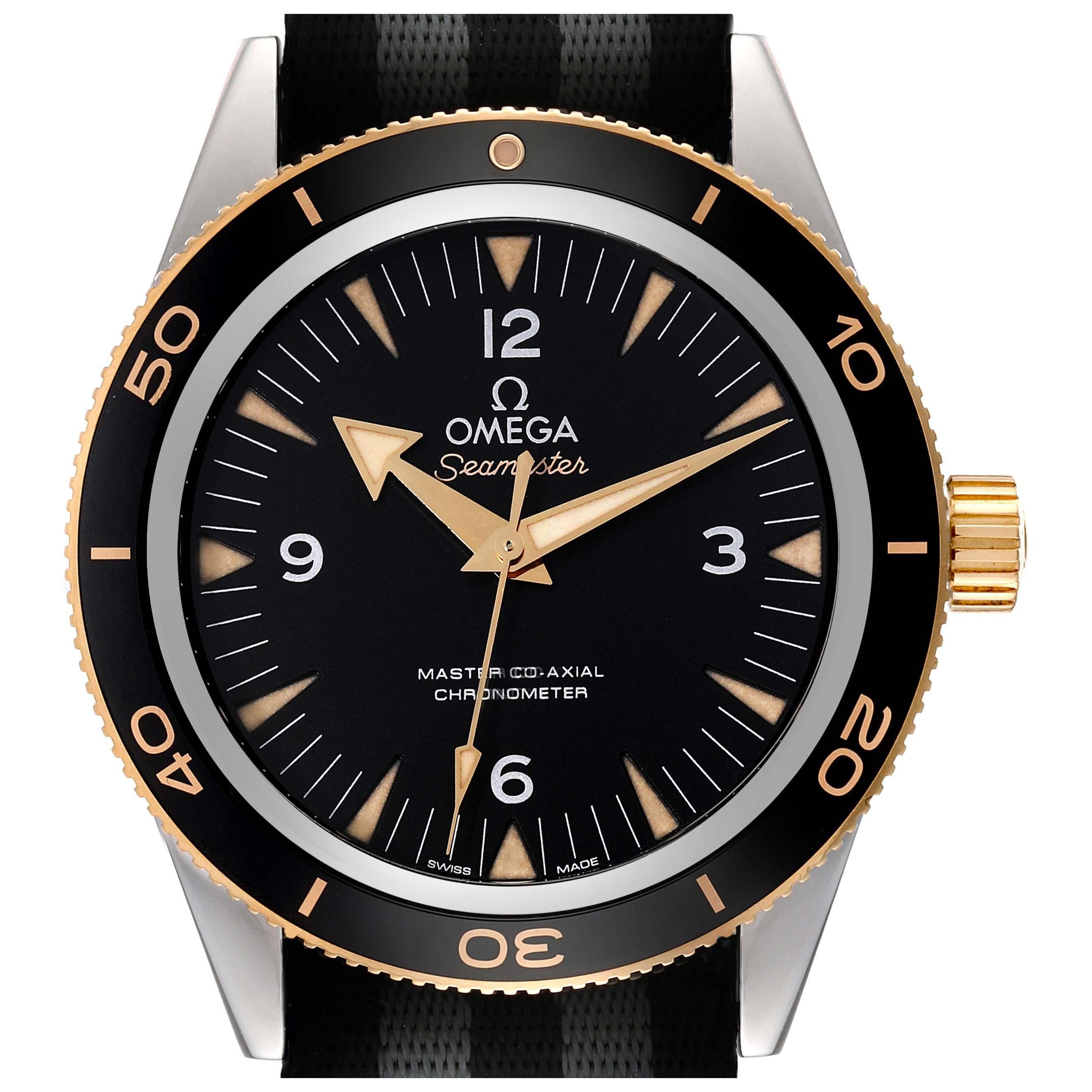 Omega Seamaster 300M Steel Yellow Gold Mens Watch 233.22.41.21.01.001 For Sale