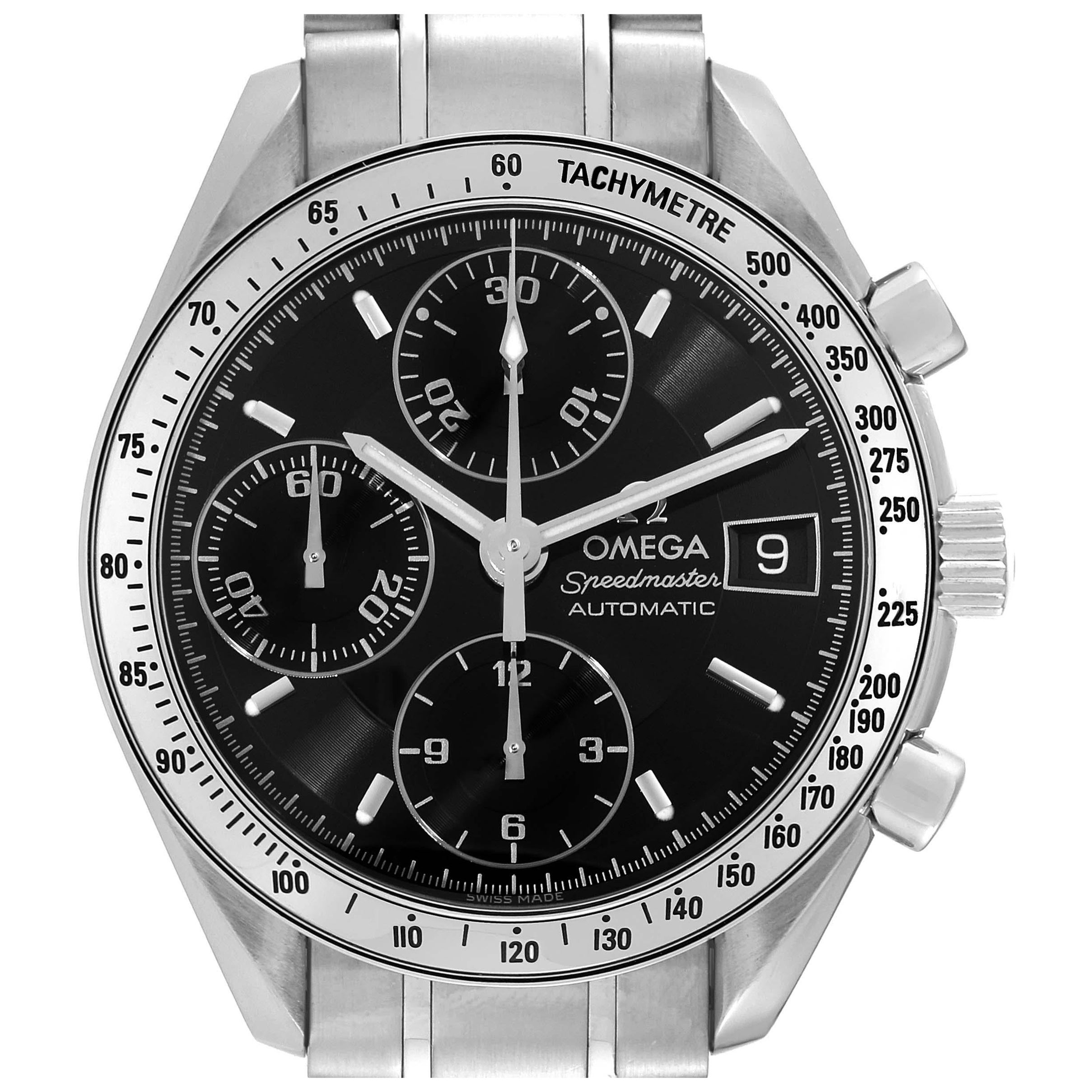 Omega Montre Speedmaster Date 39mm automatique en acier pour hommes 3513,50.00 avec carte de visite