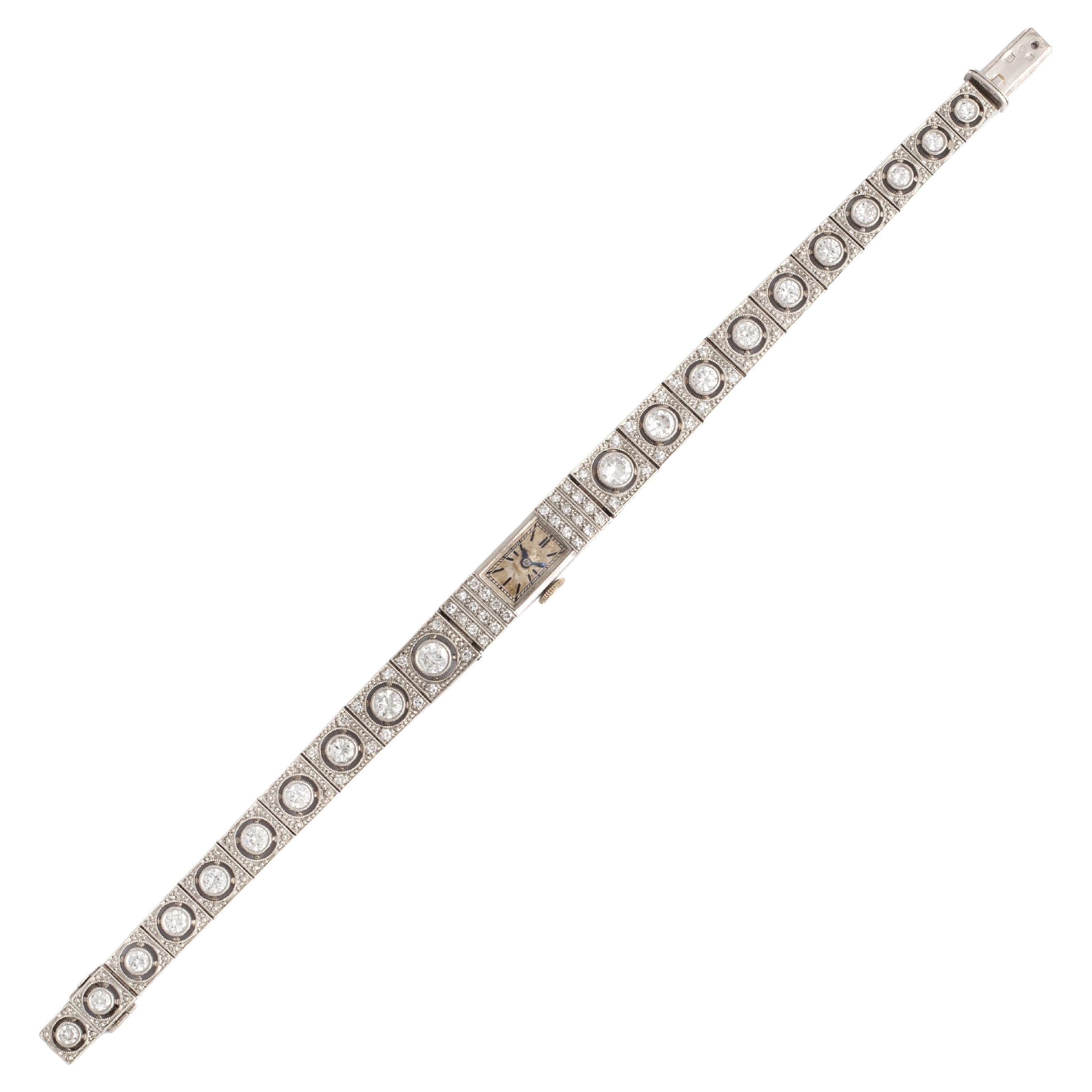 Art Deco Diamond Wristwatch 1930S