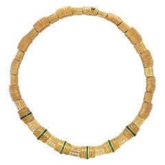 Collana di diamanti e smeraldi