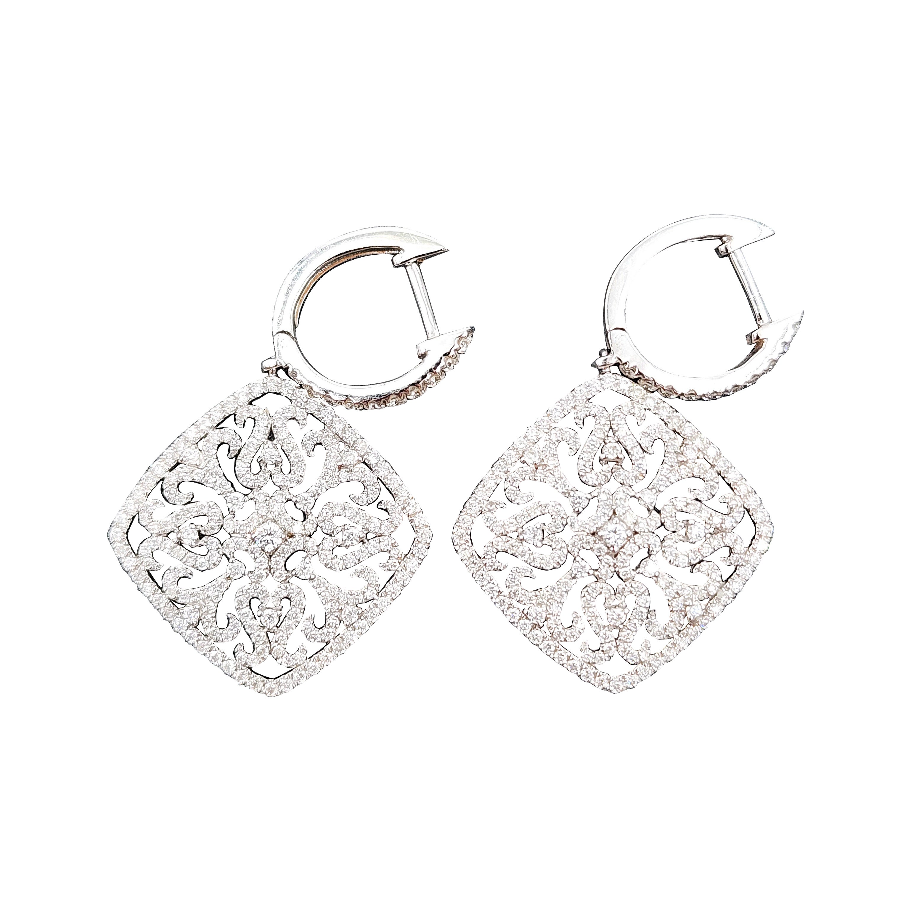 2.18 ct Diamond Dangle Earrings