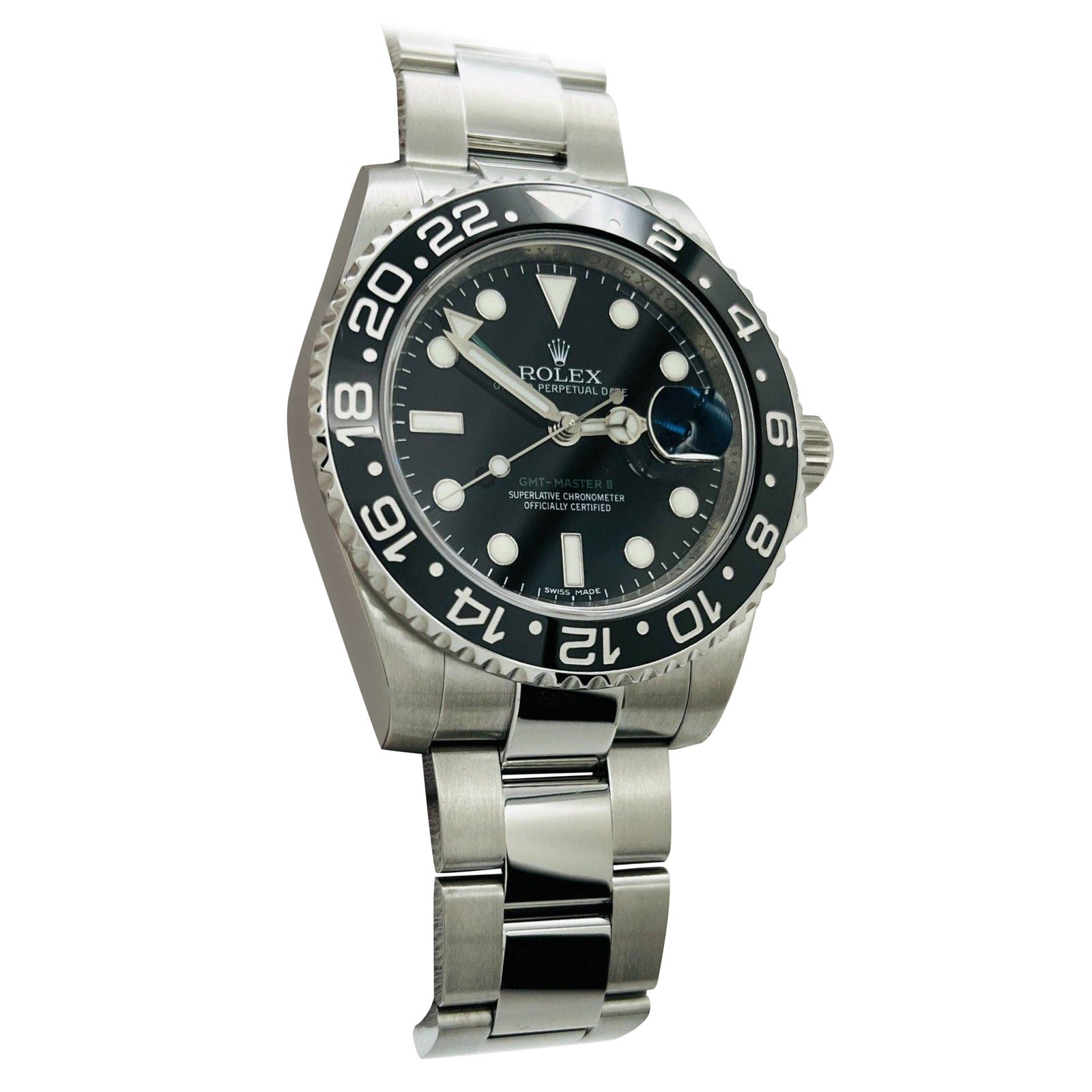  Rolex 116710 GMT Master II Black Ceramic Stainless Steel Box Paper 2011