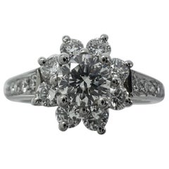 Schöne Tiffany & Co. Cocktail-Cluster-Ring aus Platin mit Diamant-Blumenblumen-Blumenblumen 950