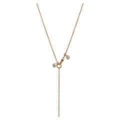 Nathalie Jean Contemporary 0.33 Carat Diamond Pendant Chain Necklace Gold Pendentifs