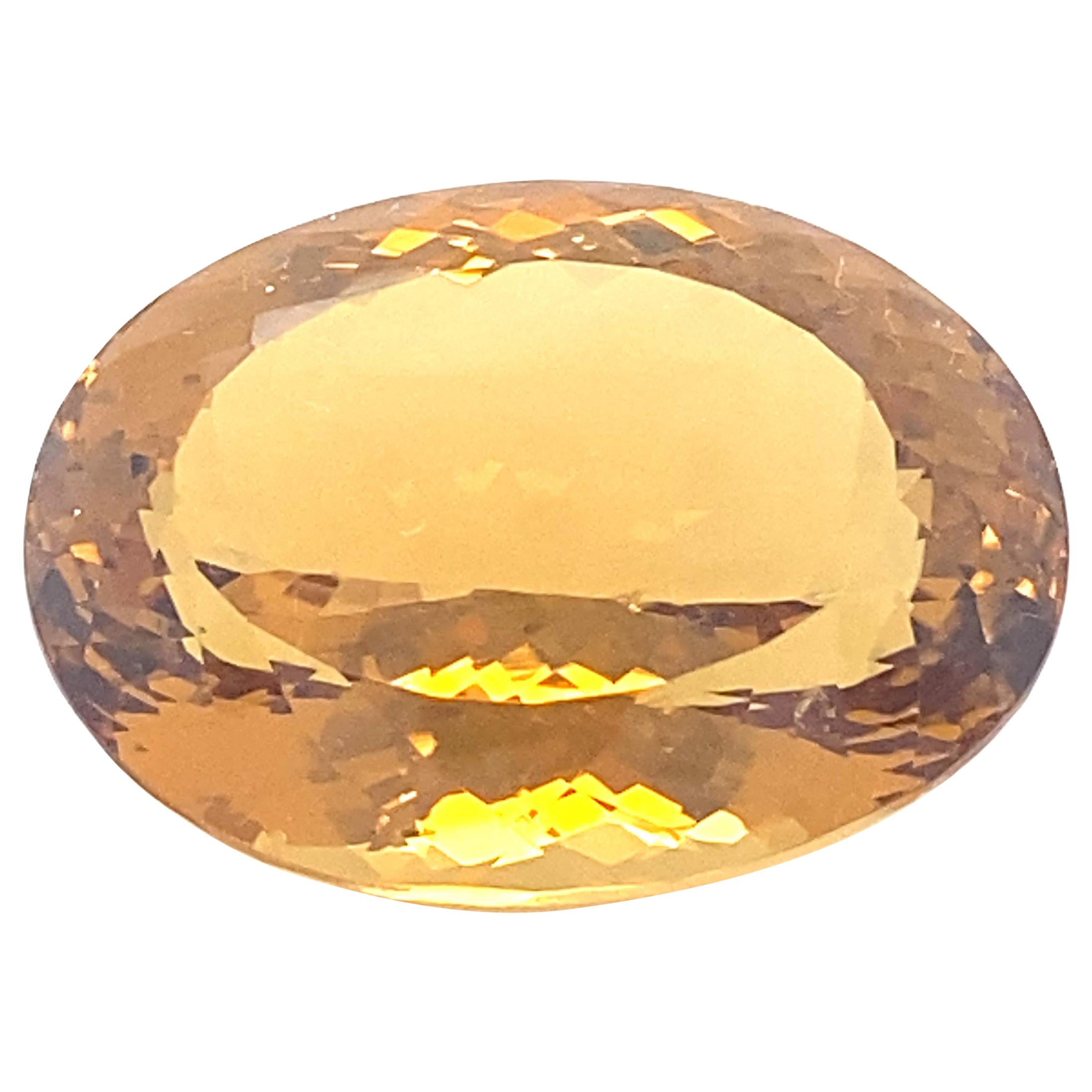 GIA Certified 67.75 Carat Natural Quartz Citrine Oval Loose Gemstone