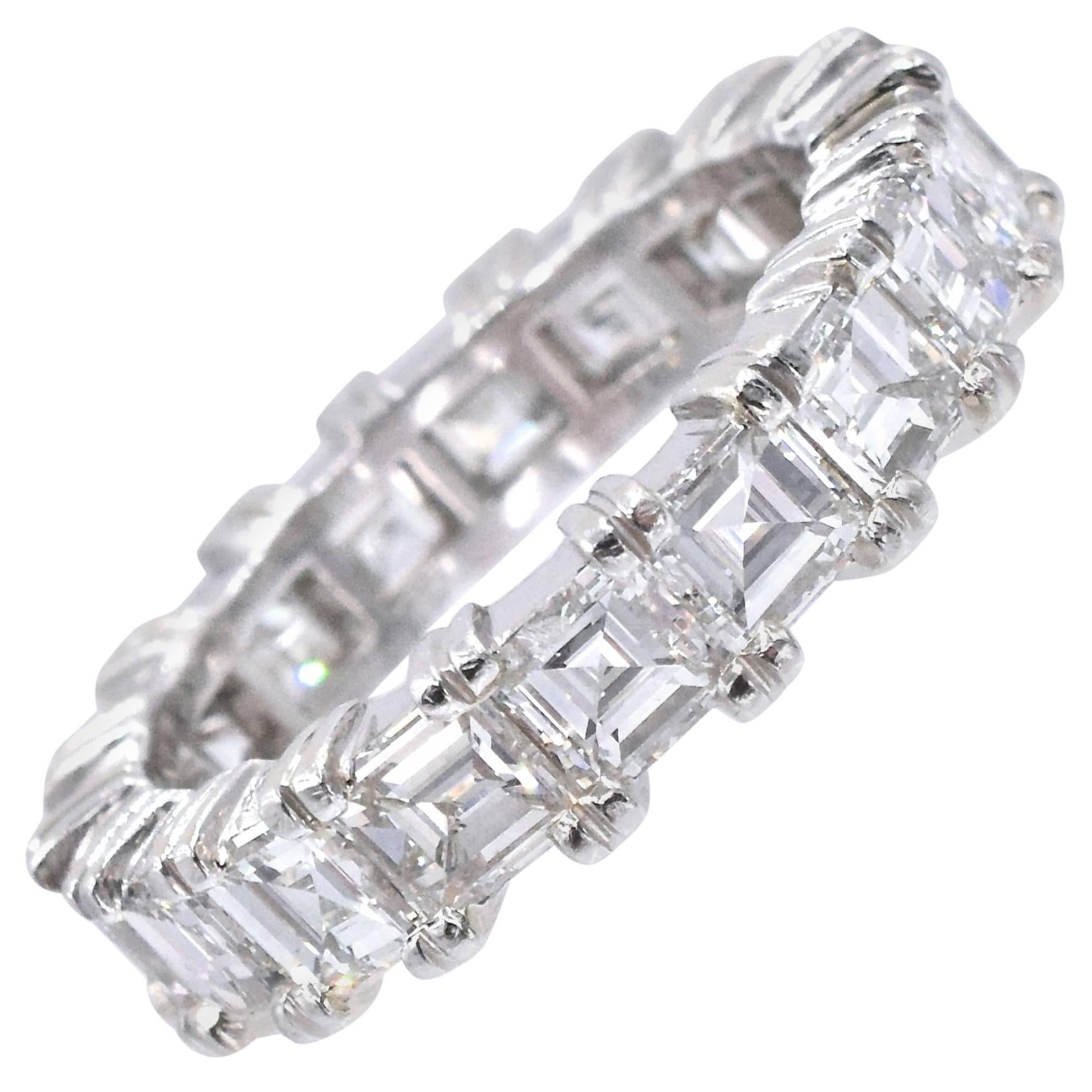 NALLY Square Shape Diamond Eternity Band Ring For Sale