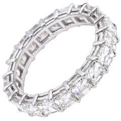 Nally Asscher Shape diamond Platinum Band Ring 5