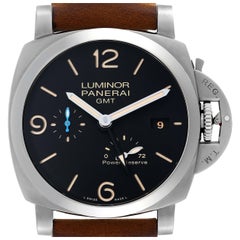 Panerai Luminor Marina 1950 3 jours GMT Steel Mens Watch PAM01321 Boîte Card