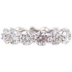Diamonds Platinum Anniversary Band Ring 7