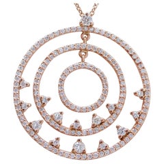 Diamonds, 18 Karat Rose Gold Necklace.