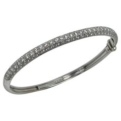 Tiffany & Co., bracelet jonc en platine et diamants