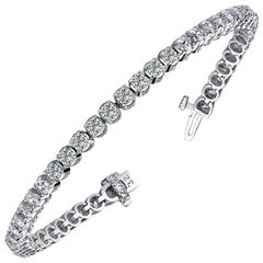 Diamond Gold Four Prong Tennis Bracelet