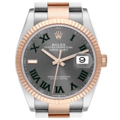 Rolex Datejust 36 Wimbledon Dial Steel Rose Gold Mens Watch 126231