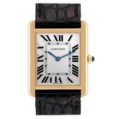 Cartier Tank Solo Large Yellow Gold Steel Mens Watch W5200004