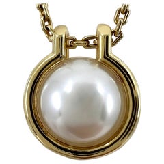 Raro Tiffany & Co. Collar de Eslabones de Oro Amarillo de 18k con Perlas Blancas de Agua Dulce