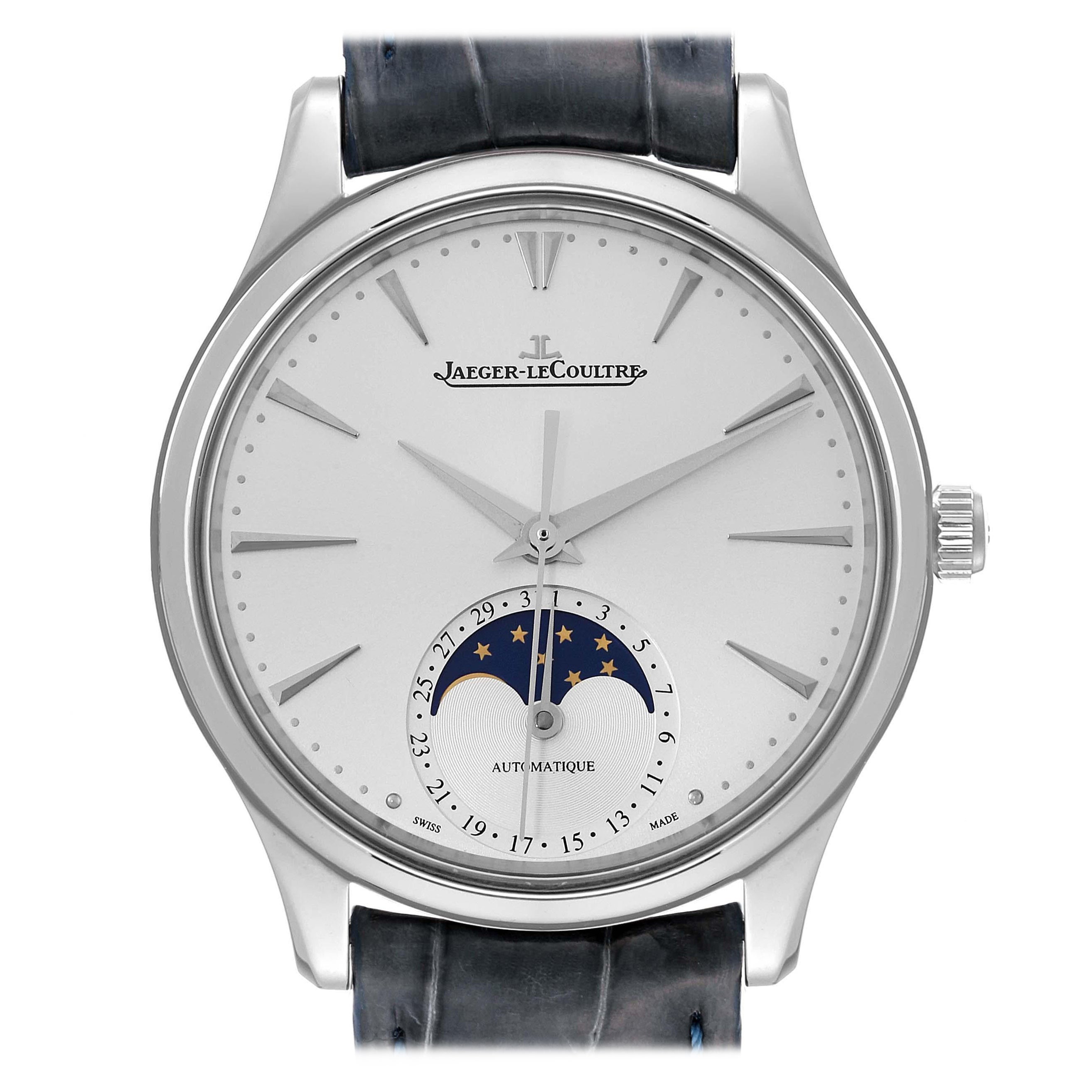 Jaeger Lecoultre Master Ultra Thin Moon Stahl Herrenuhr 145.8.64.S Q1258420 im Angebot