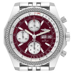 Stahl-Herrenuhr A13362 von Breitling Bentley Motors GT mit burgunderrotem Zifferblatt