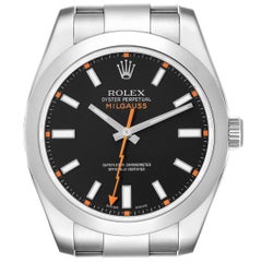 Rolex Milgauss Stahl-Herrenuhr 116400 mit schwarzem Zifferblatt