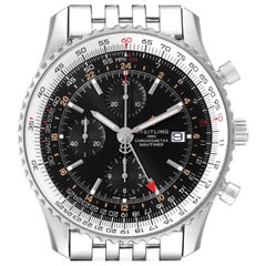 Montre Hommes Breitling Navitimer World Black Dial Steel A24322 Box Card