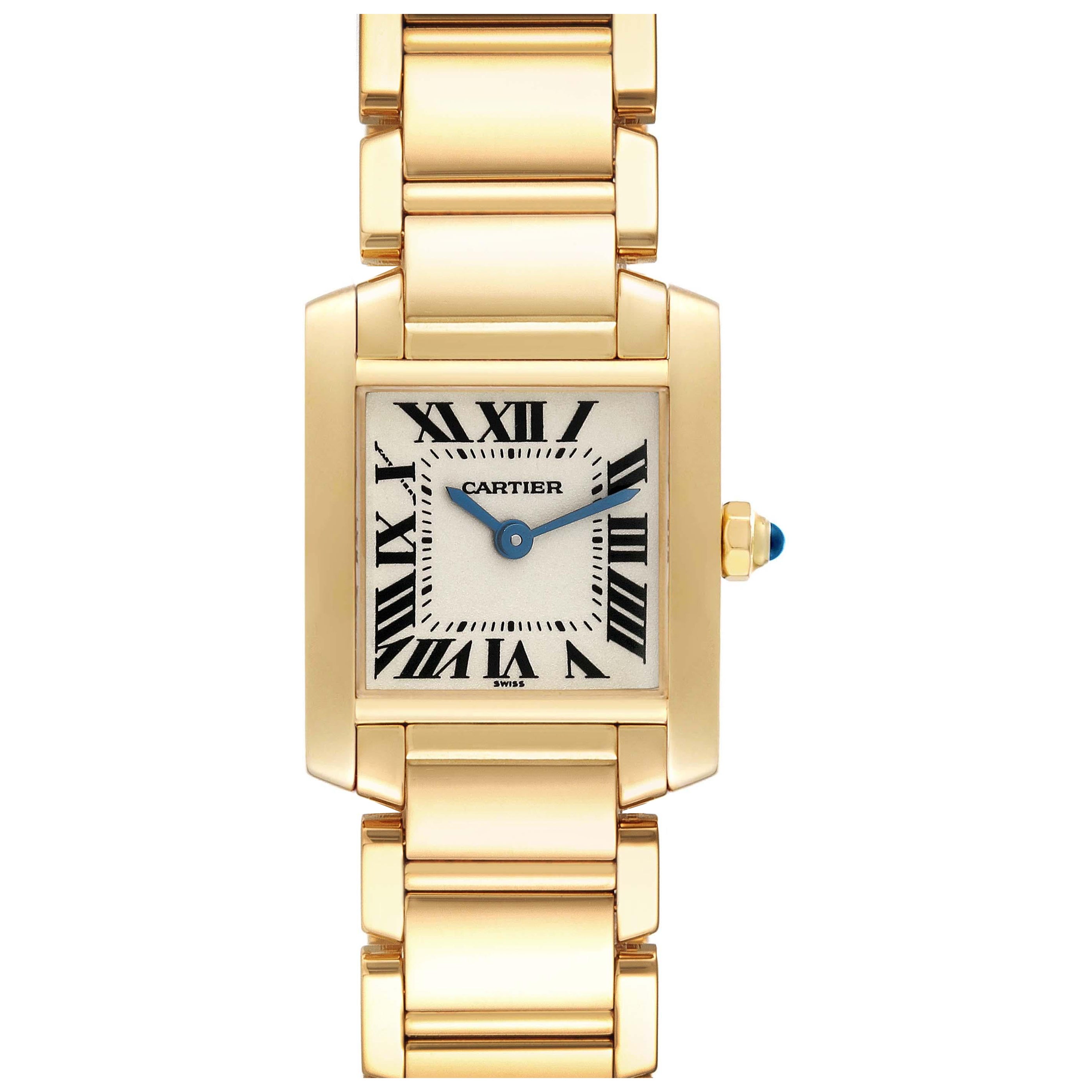 Cartier: Gelbgold-Damenuhr Tank Francaise mit Quarz W50002N2