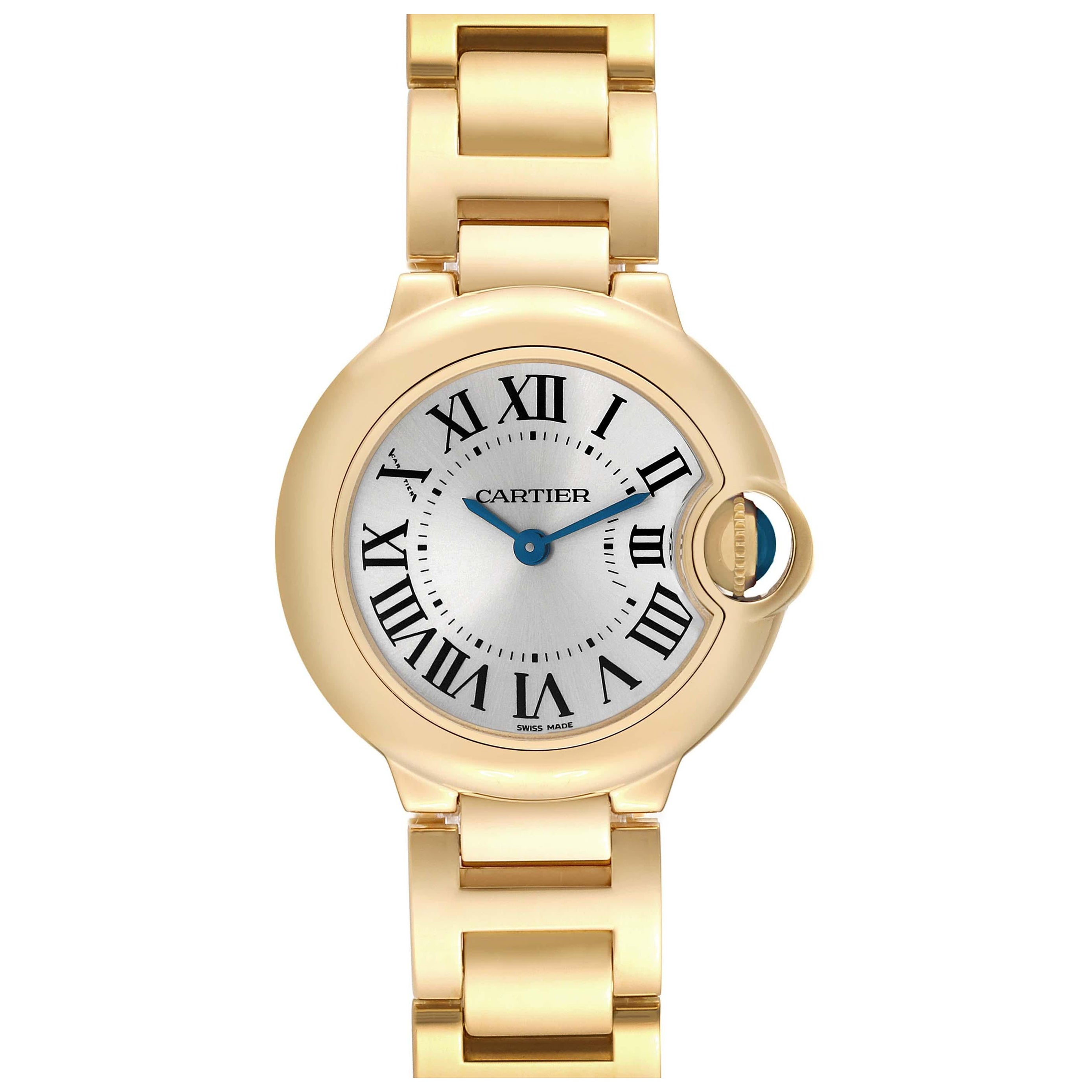 Cartier Ballon Bleu Gelbgold Damenuhr W69001Z2 Box Papiere im Angebot