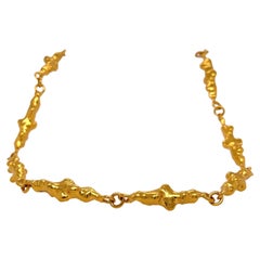 Jean Mahie Nugget Link Necklace