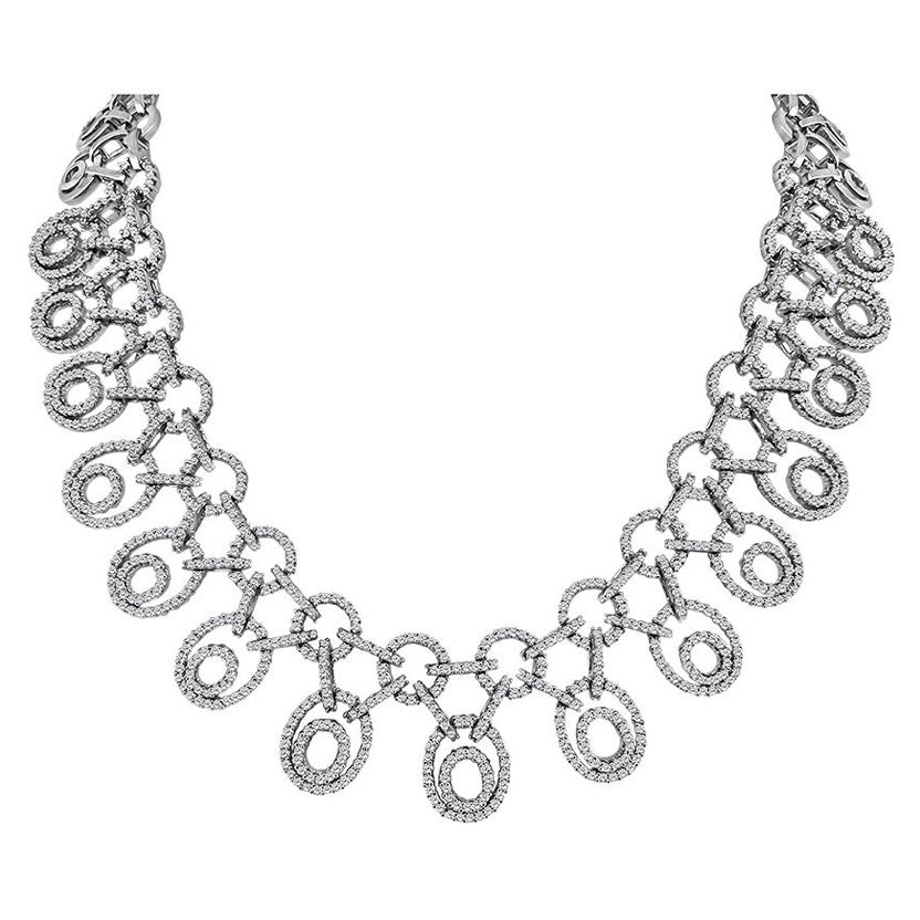 20.00ct Diamond Choker Necklace For Sale